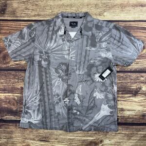 Primitive Skateboarding Grey Highness Camo Button Up Size Medium